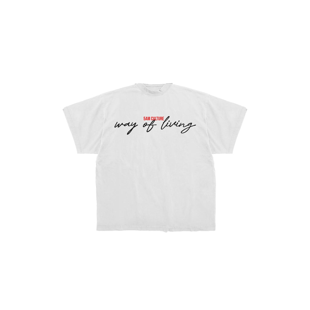 5AM CULTURE WAY OF LIVING T-Shirt White Edition